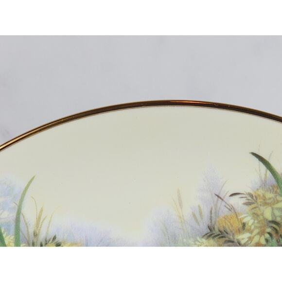 Catch Of The Day Puppy Playtime Dog Year 1987 Porcelain 8 1/2" Plate Wall Decor - Picture 3 of 12